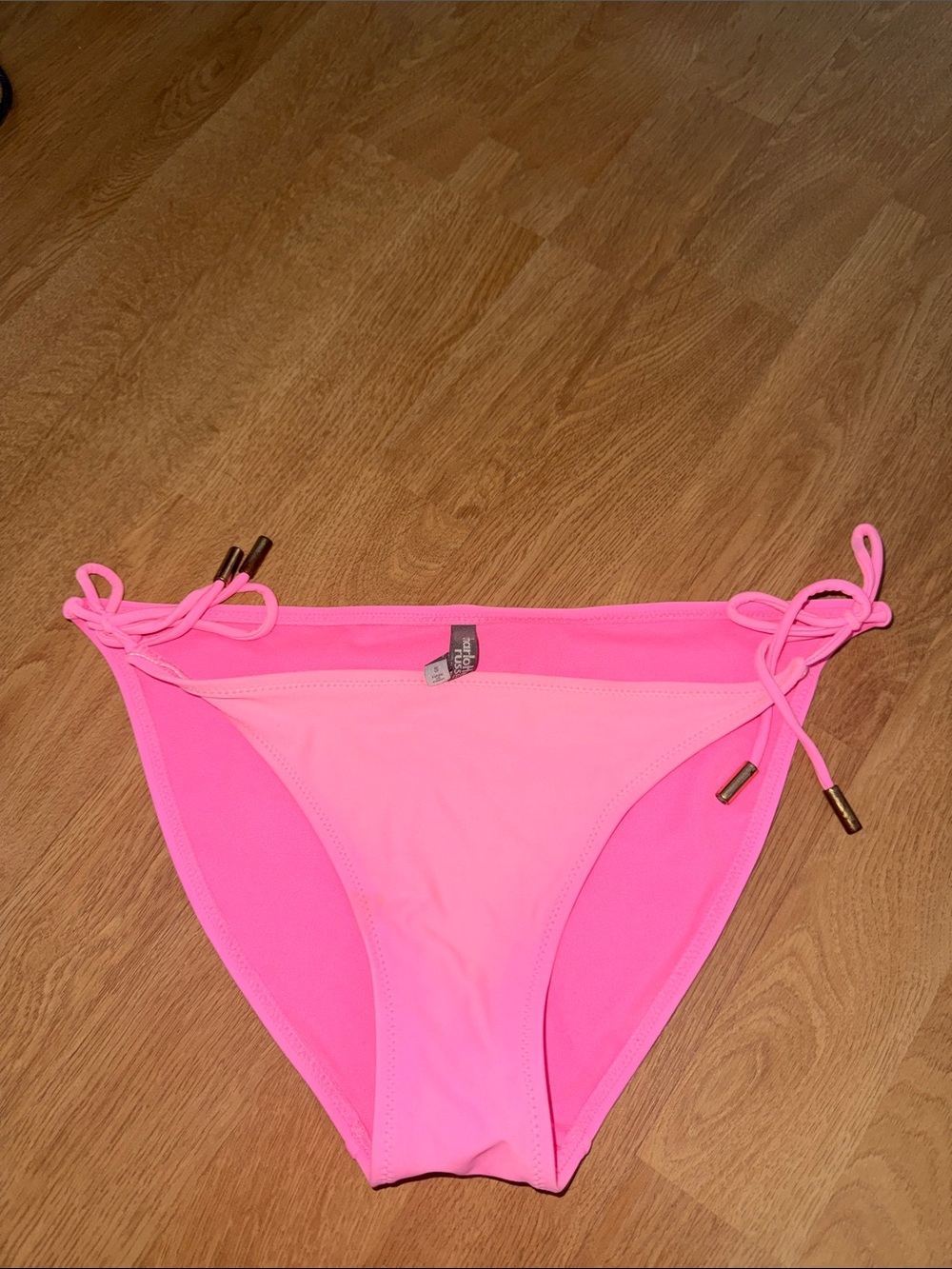 Charlotte Russe Neon Pink Tie-Side Bikini Bottom